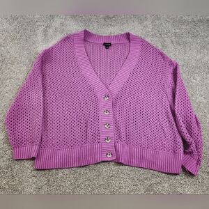 Torrid Open-Stitch Cardigan Purple Size 2X